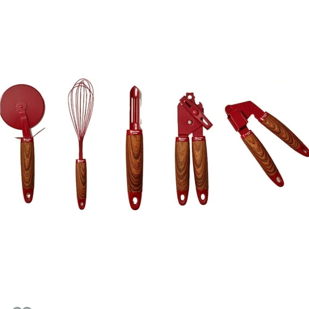 Phantom Chef 5 Piece Kitchen Gadget Set- Red